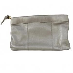 Vintage Marlo Genuine Leather Soft Pearl Gold Clutch Purse Bag